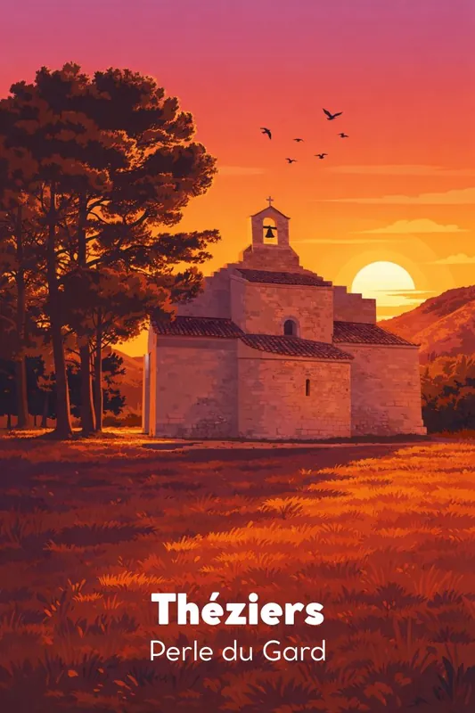 Marque Affiche Rétro Vintage Théziers - Déco Murale