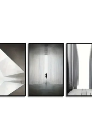 Achat Immédiat Affiche - Art Moderne Abstrait / Ensemble de 3