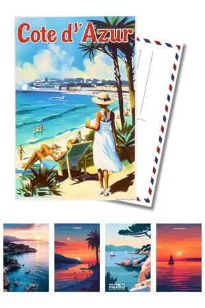 Affaire À Saisir Lot 5 Cartes Postales Côte D'Azur