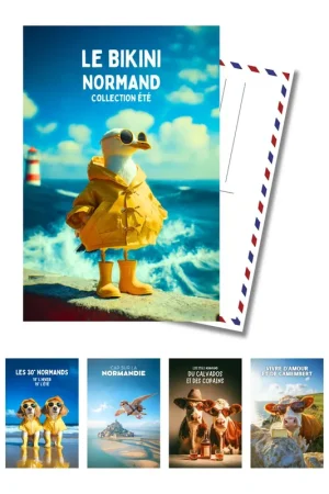 Achat Immédiat Lot 5 Cartes Postales Normandie