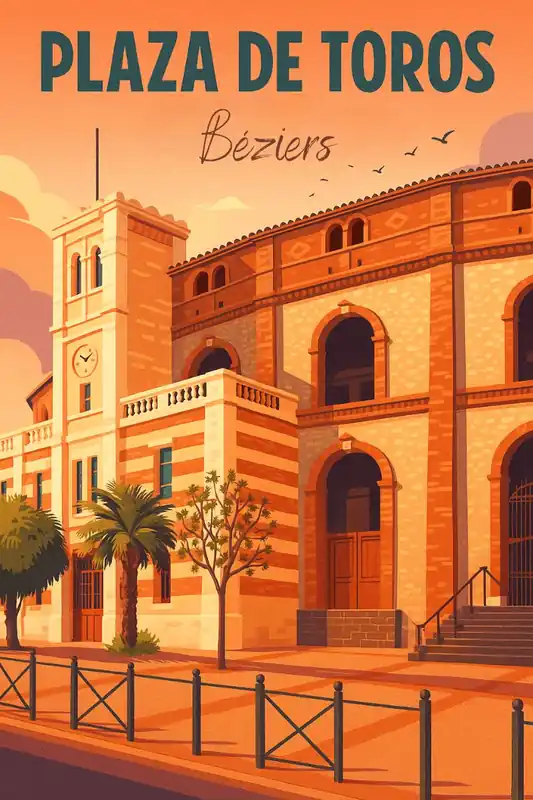 Acheter Direct Affiche Béziers - Arènes Antique Hérault