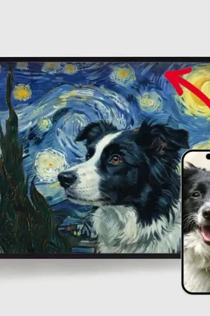 'Affiche Personnalisée - Portrait de Chien ou de Chat Inspiré par Van Gogh - Affiche IA' Produit De Marque