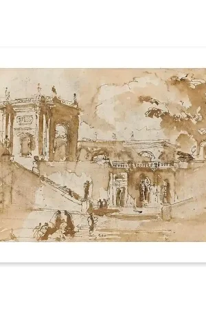 Vue de la villa Albani (affiches d'art) Nouvelle Collection