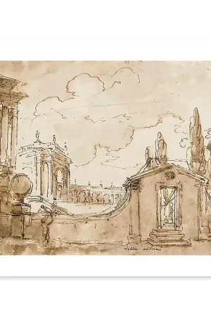 Vue de la villa Albani (affiches d'art) Usine Directe