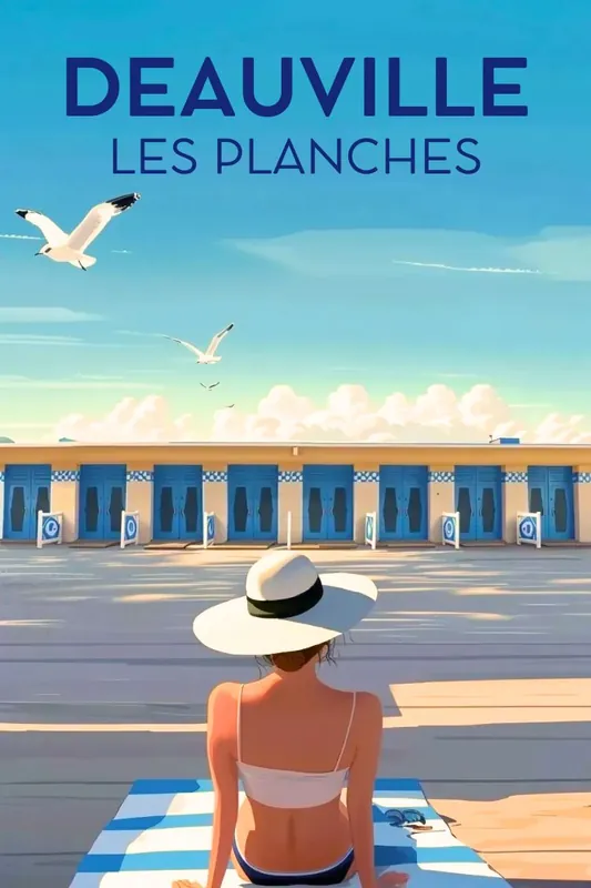 Prix Promo Affiche Deauville Les Planches Cabines