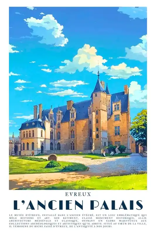 Affiche "Ancien Palais Musée Histoire d'Évreux" Achetez Aujourd’hui
