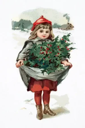 Acheter Direct Painted Girl with Branches in her Hand