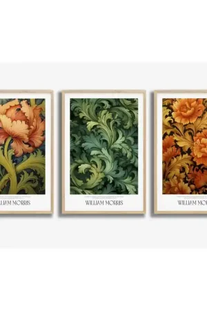 William Morris Affiche Florale - Ensemble de 3 Nouveauté