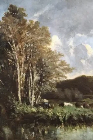 Seulement Aujourd’hui Théodore Rousseau - Barbizon - Paysage - Signé