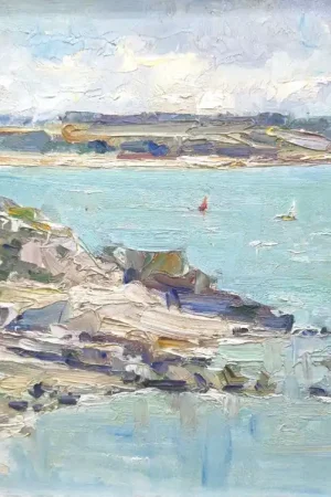 Yvette Lichtfus (1925-2014) - Paysage Côtier Top Vente