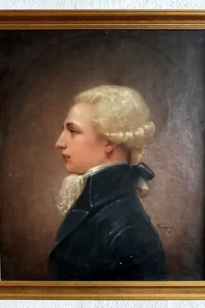 "Auguste Jean Baptiste PAQUIER-SARRASIN, Portrait d'un gentilhomme" Usine Directe