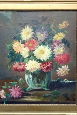 "BOUQUET de FLEURS " par Alf STROHL-FERN..ALSACE vers 1890 Quantité Limitée