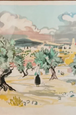 Yves brayer " paysage provençal " litho. 73 / 250 Bon Marché