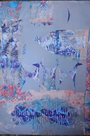 "ANIMAUX " Lithograhie de CHAHAB Tayefeh MOHADJER Produit De Marque