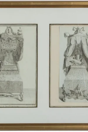 XVIIIeme siecle  : deux projets de lits Acheter Direct