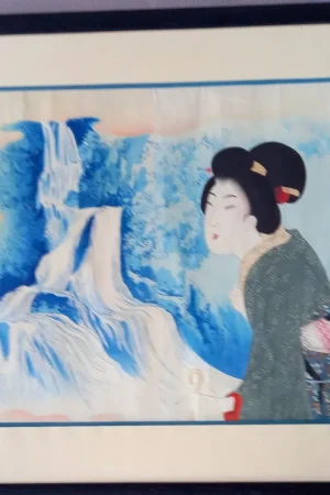 Yoshu Chikanabu 1838 / 1912 Estampe japonaise Prix Cassé