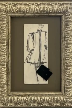 Yves Saint Laurent - Croquis - Dessin de mode - Mine de plomb Prix Réduit