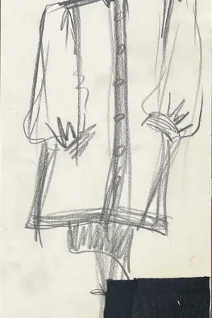 Yves Saint Laurent - Croquis - Dessin de Mode - Mine de Plomb Prix Bas