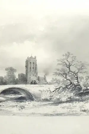 Produit De Marque Dessin de Jules Achille NOËL (1810-1881) BRETAGNE - Le vieux pont