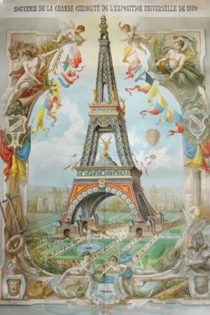 Affiche Originale La Tour Eiffel De l'Exposition Universelle De1889 Jusqu’à Épuisement Des Stocks