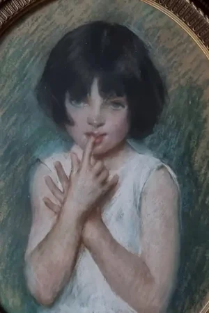 Livraison Express Petite Fille Par John Da Costa Pastel Des Années 20