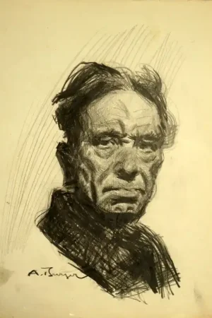 "AUTOPORTRAIT " Dessin par A.BURGER Commande En Gros