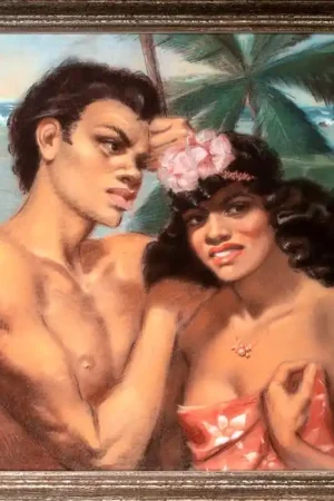 Yves Villeneuve, 1940 - Pastel Représentant Un Couple En Bord De Mer à Tahiti Produit De Marque