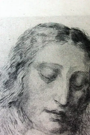 Jules Jacquemart Graveur (1837-1880)   Eau-forte La Face Du Christ D’après Léonard De Vinci Offre Exclusive