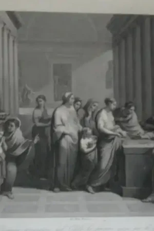 " La Dame Romane ", Gravure Italienne, époque 19ème. Petit Prix